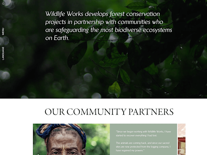 Cover image for Wildlife Conservation Wix Studio website design and build