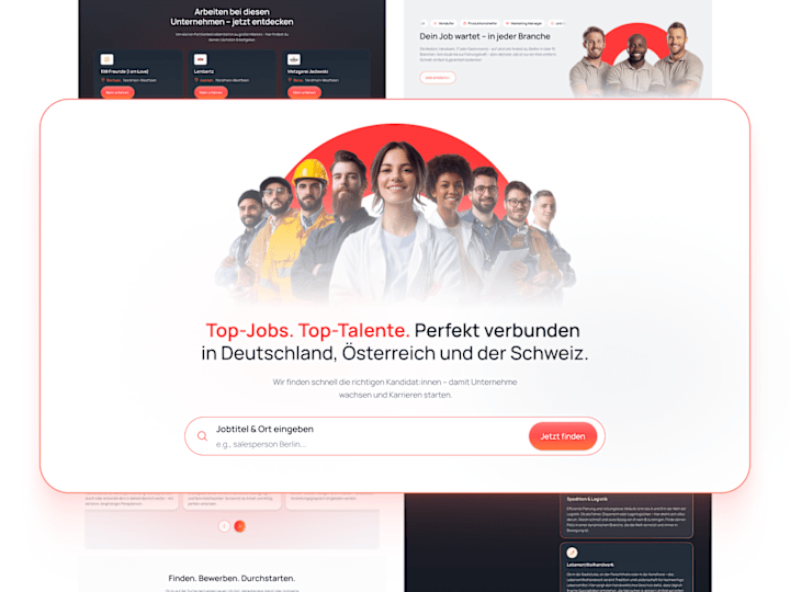 Cover image for JetztJob �• Full redesign of a German job platform