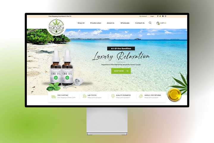 Cover image for Luxury CBD website landing page design