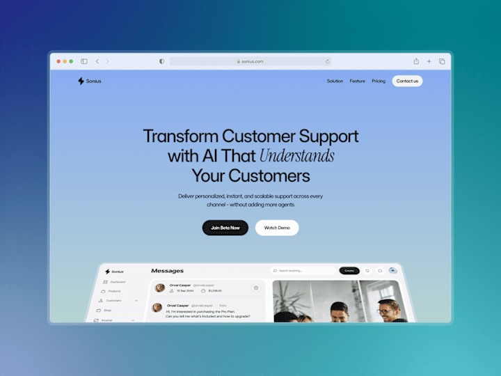 Cover image for AI Customer Services Website Design