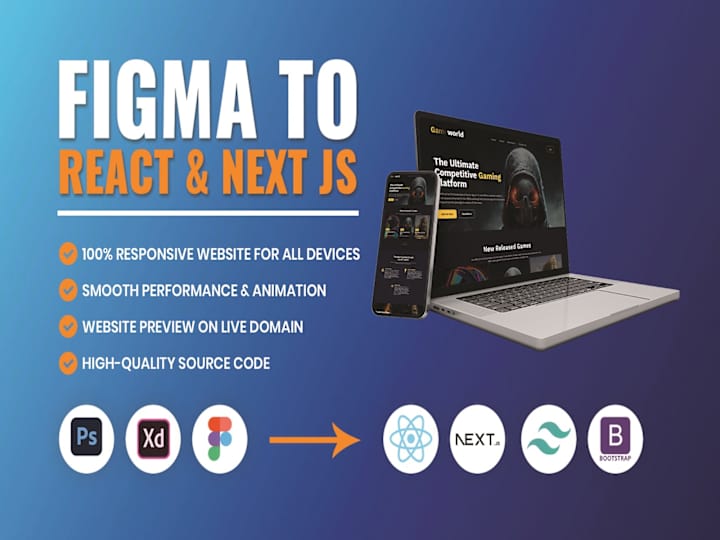 Cover image for Figma to Responsive Website Development using React JS, Next JS