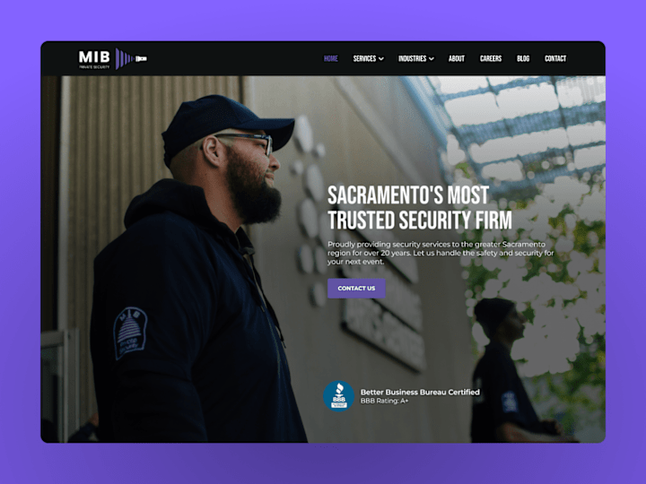 Cover image for MIB Private Security - Webflow Design and Development