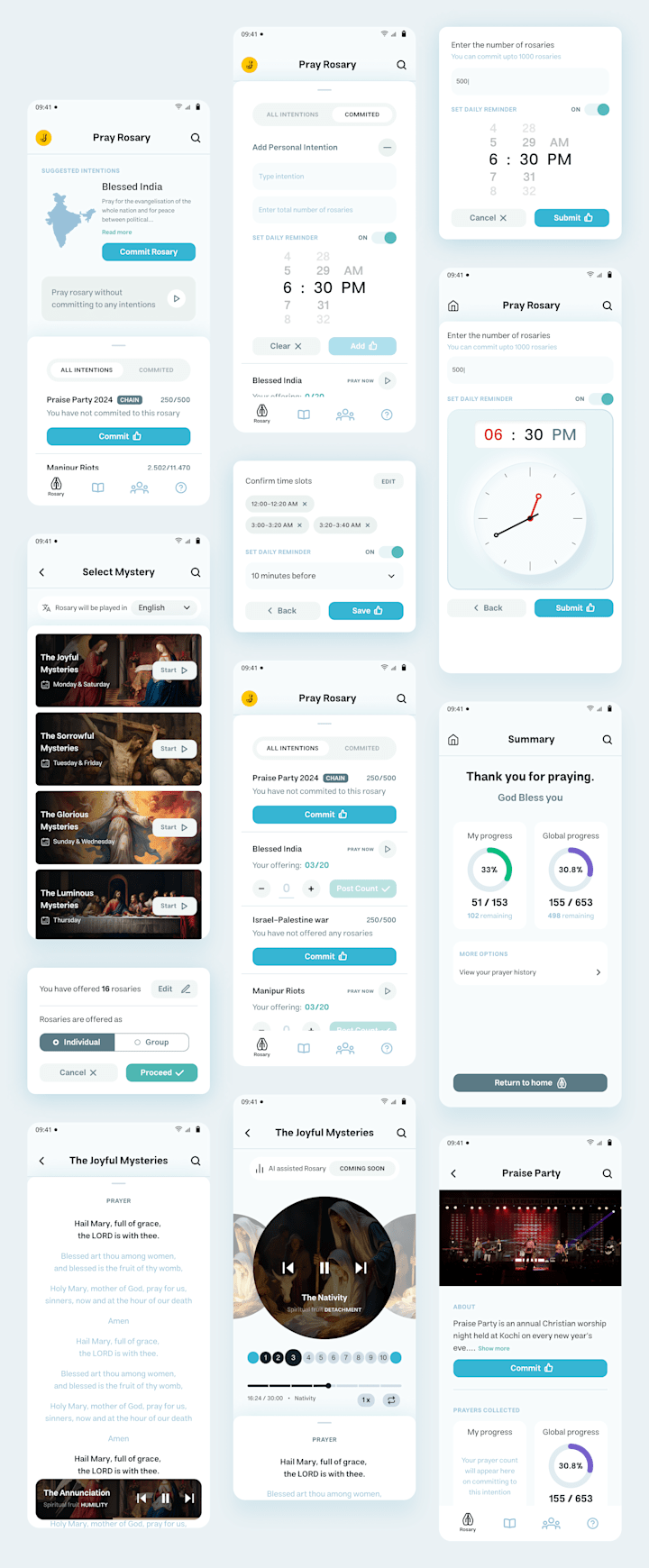 Cover image for Rosary App Interface Design