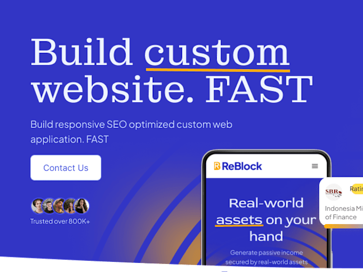 Cover image for I build SEO optimized custom website for you