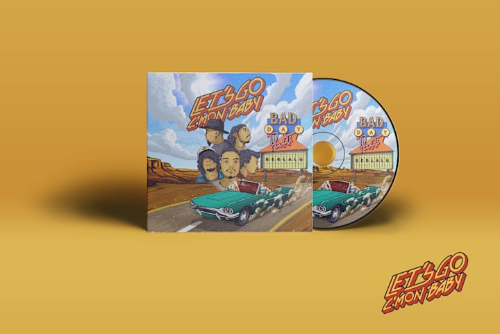 Cover image for Album cover Illustration "Let's Go C'mon Baby"