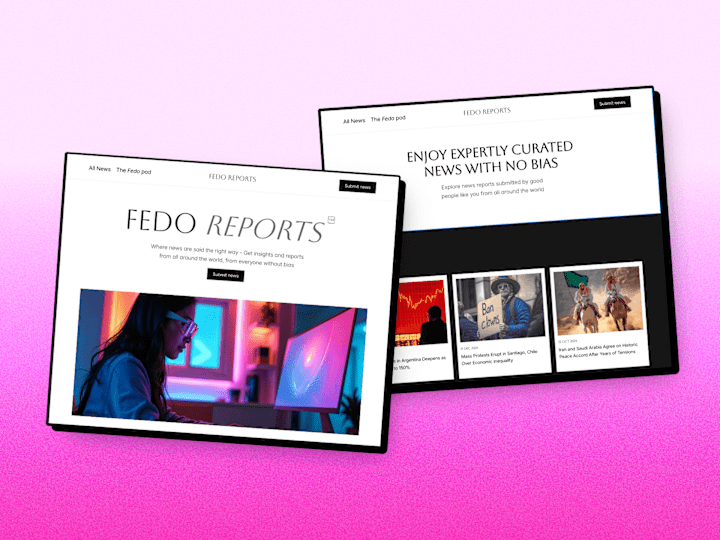 Cover image for Fedo reports - Decentralized Live News Platform