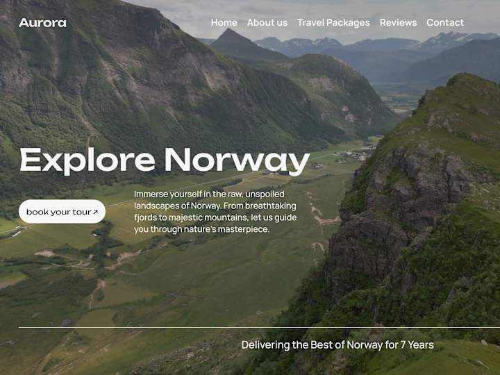 Cover image for Aurora Travel - Travel Agency Landing Page