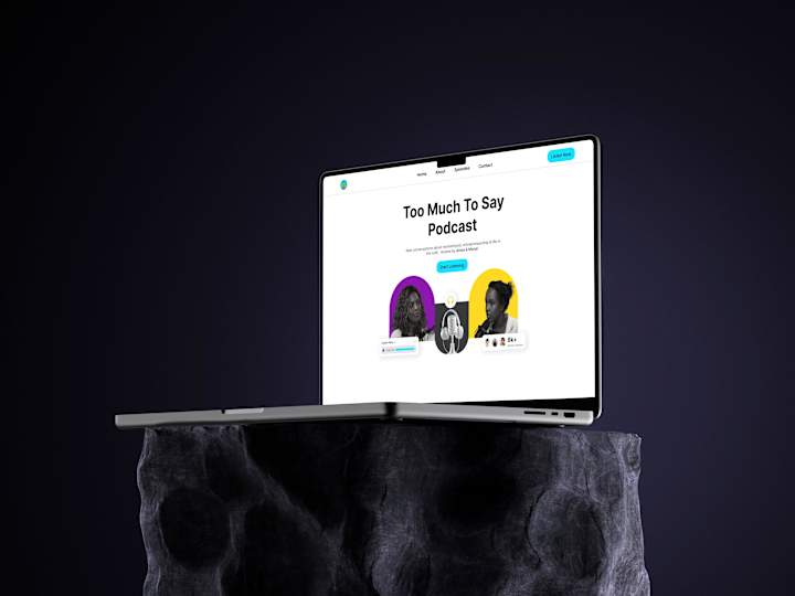 Cover image for Bold, Minimalist Website Design for 'Too Much To Say' Podcast