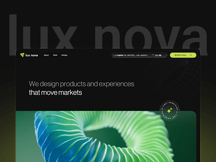 Cover image for Lux Nova | Product Design & Creative Strategy in Los Angeles