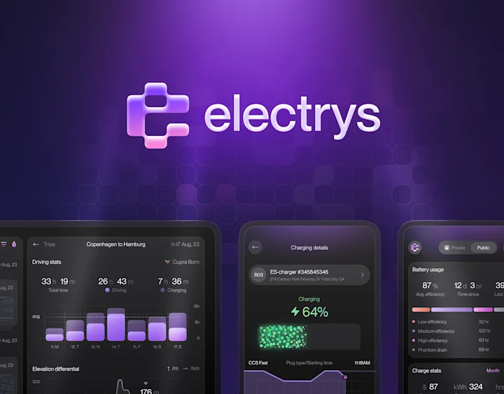 Cover image for Electrys | EV charging app