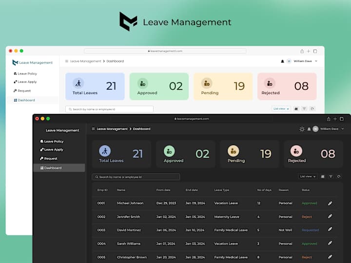 Cover image for Leave Management| Employee leave request system