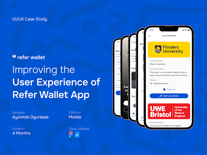 Cover image for Refer Wallet - Mobile App Design