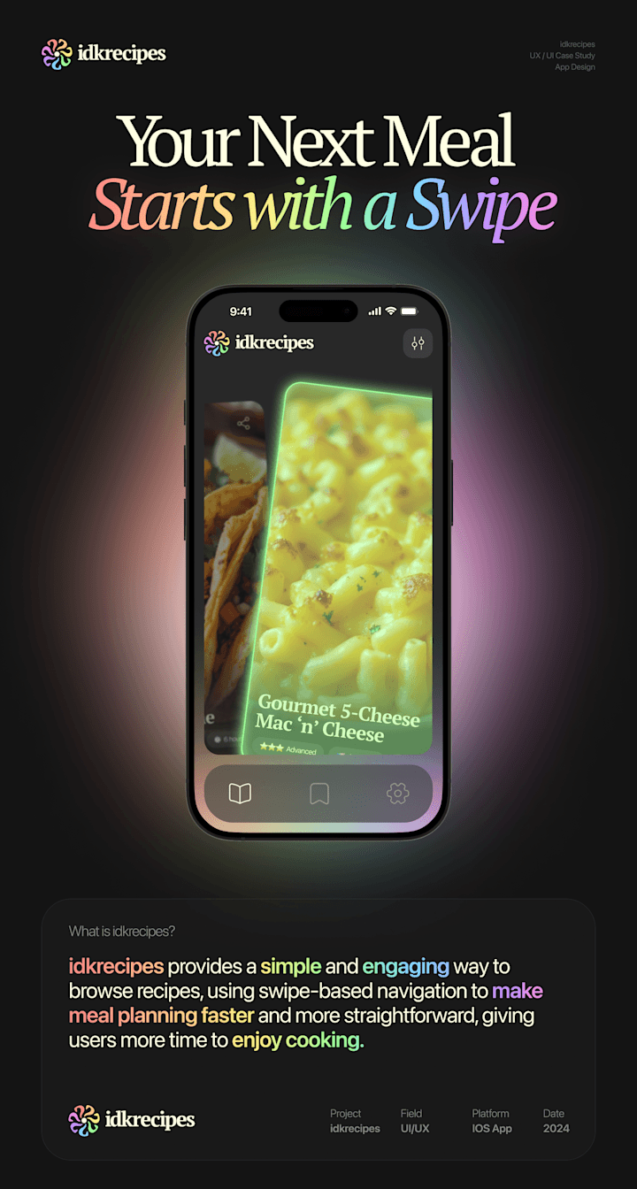 Cover image for idkrecipes - App UI/UX 