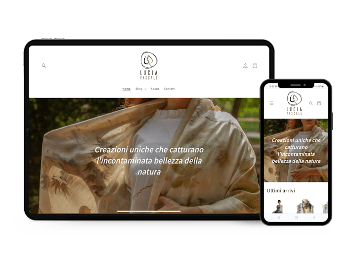 Cover image for Ecommerce Website for slow fashion brand - Lucia Pascale