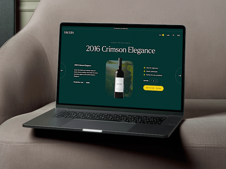 Cover image for Valera Winery – Ecommerce UI/UX