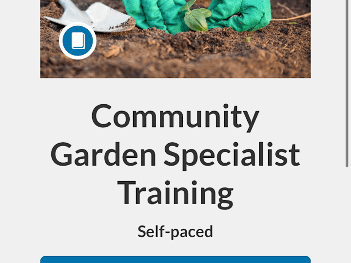 Cover image for Online Course Creation - Community Garden Specialist Training