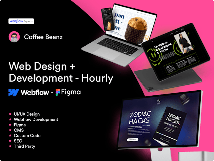 Cover image for Web Design + Webflow Development - Hourly