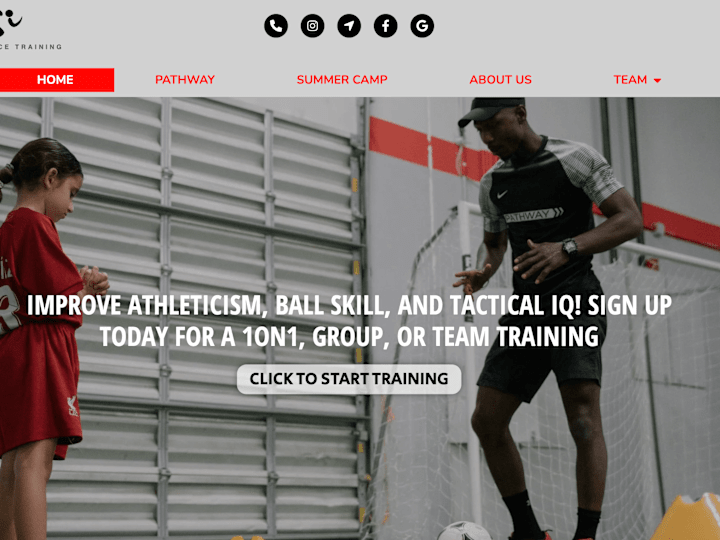 Cover image for Website + SEO For Athletic Performance Training Company