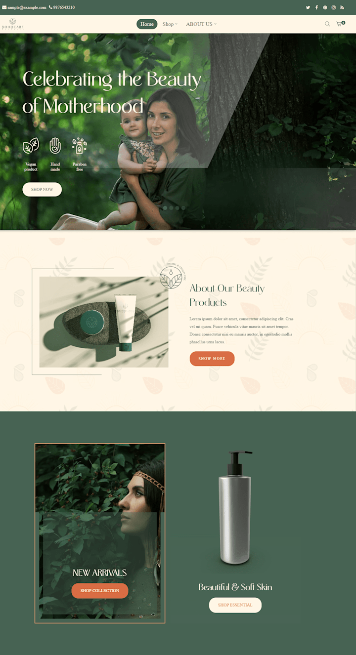 Cover image for Bohocare-naturals Brand Identity  + Shopify Store