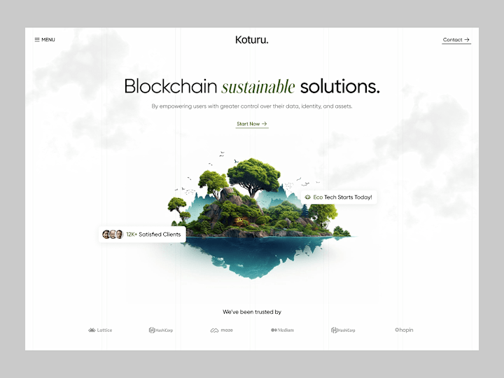 Cover image for Koturu - Sustainable Blockchain Website 