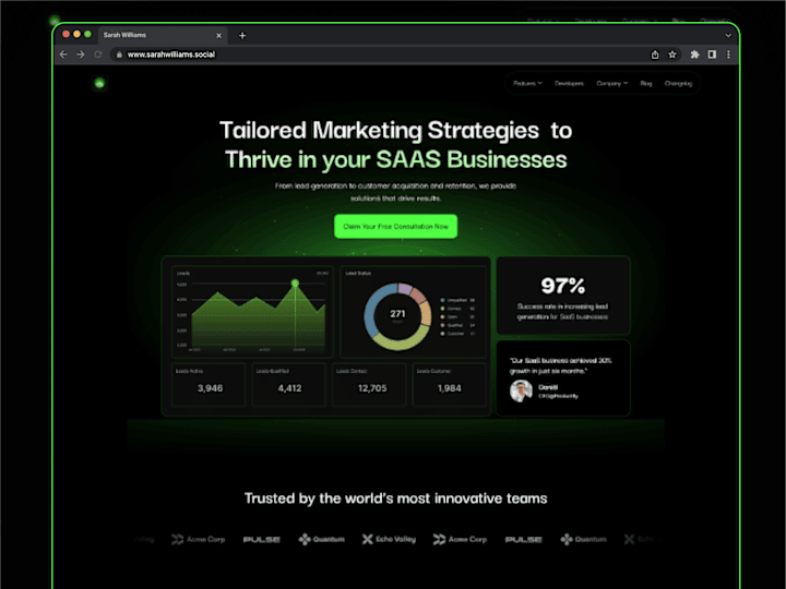 Cover image for Landing Page Redesign for a Marketing Agency
