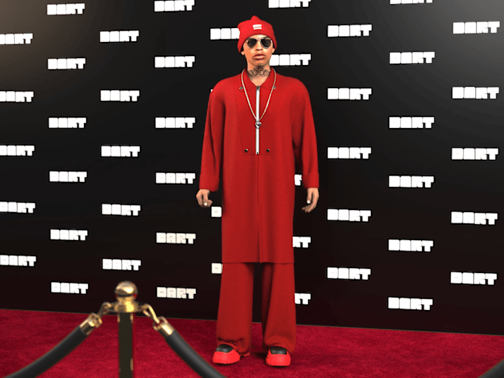 Cover image for 3D Digital Fashion Illustration of Red Outfit on Red carpet