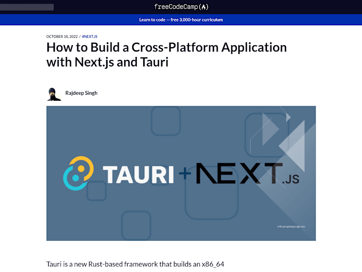 Cover image for How to Build a Cross-Platform Application with Next.js and Tauri