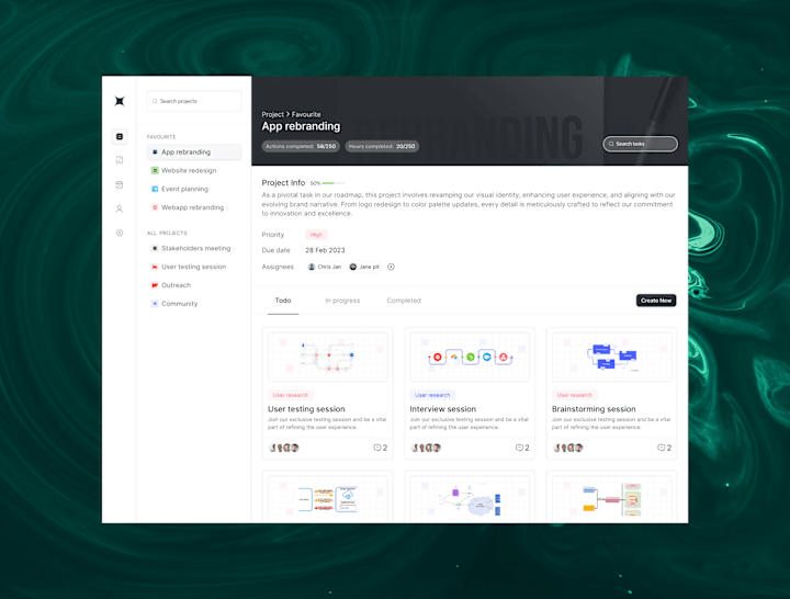 Cover image for Project management dashboard