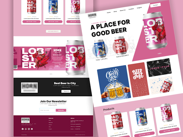 Cover image for Drink Company Website Design in Figma