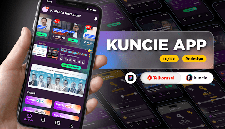 Cover image for KUNCIE | Education Mobile App | UI Design