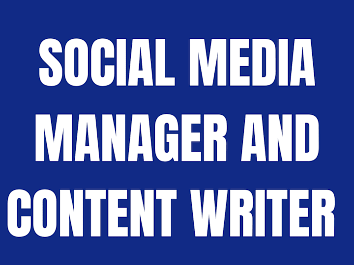 Cover image for I will be your social media manager and content creator