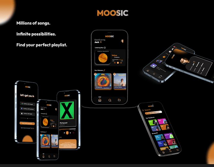 Cover image for MOOSIC | MUSIC PLAYER | UI/UX DESIGN :: Behance