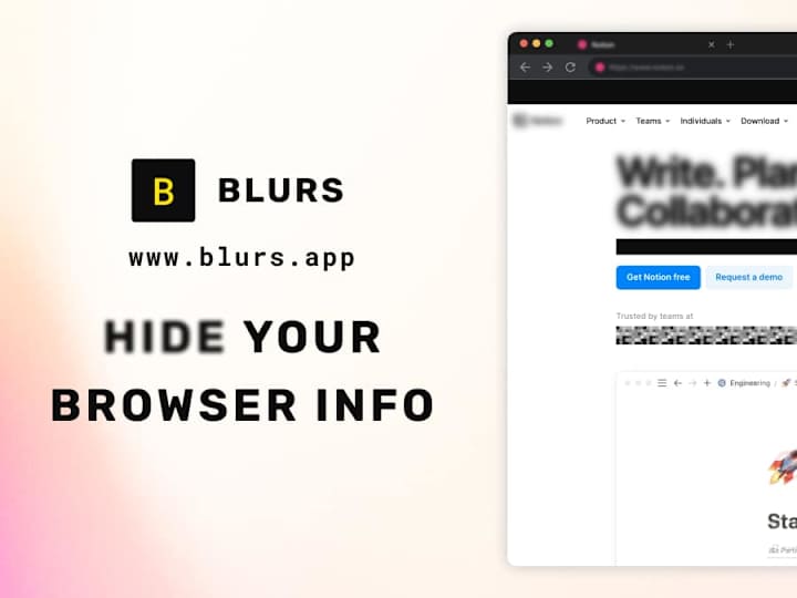 Cover image for Blurs | Hide your browser info