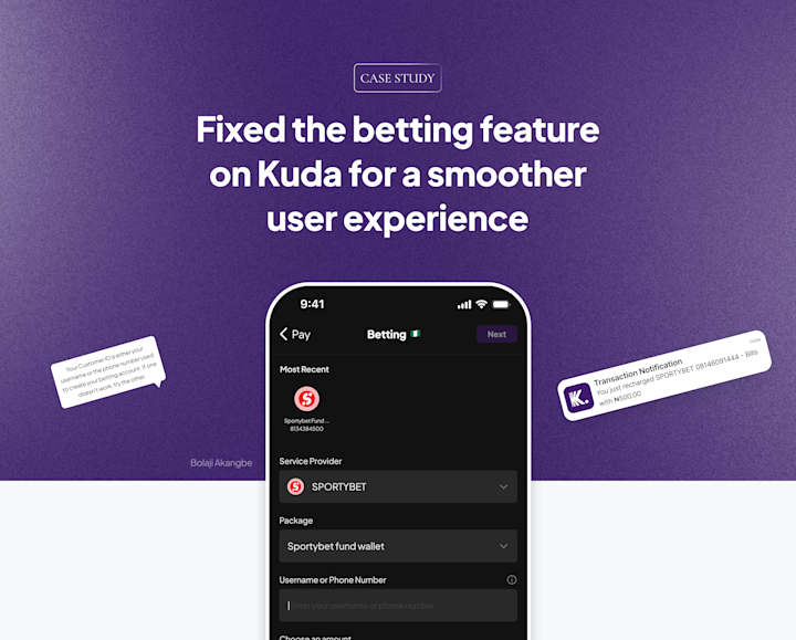 Cover image for Case study | Fixed the betting feature for a smother UX