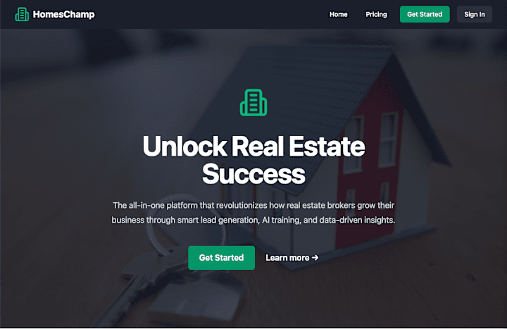 Cover image for AI Platform for Real Estate Agents (Homeschamp)
