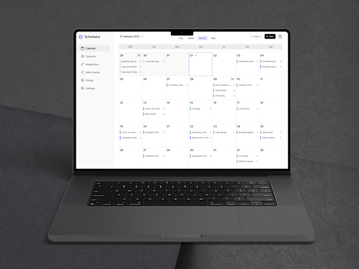 Cover image for Schedulux - Web App Design