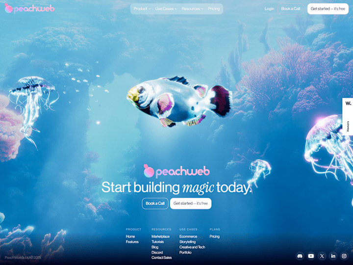 Cover image for PeachWeb 3D Website Builder Project