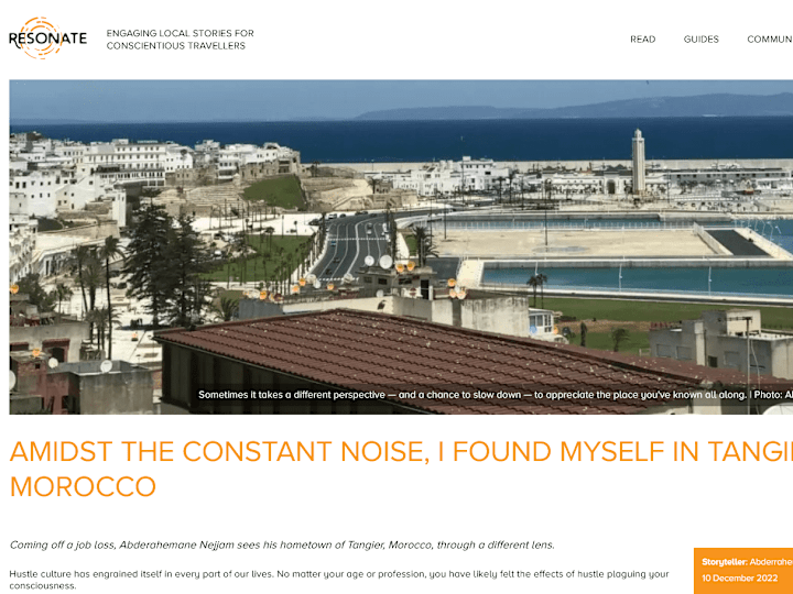 Cover image for Amidst the Constant Noise, I Found Myself in Tangier…