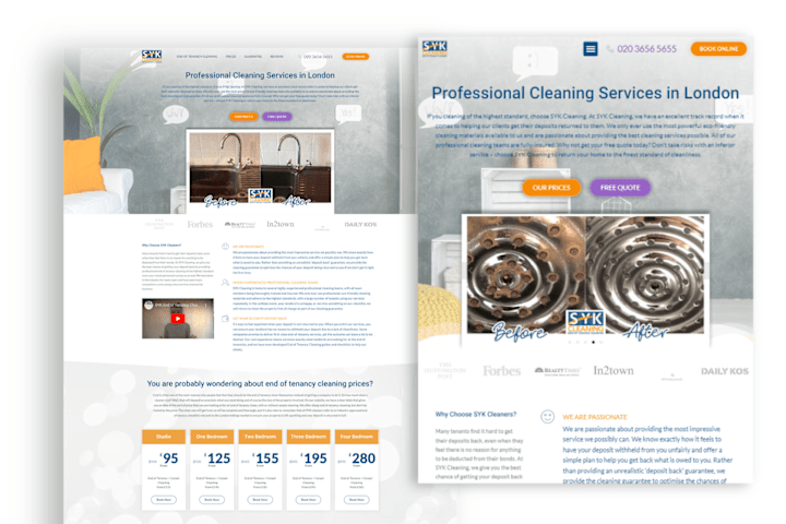 Cover image for SYK Cleaning: Boosting Service Requests with Website Revamp