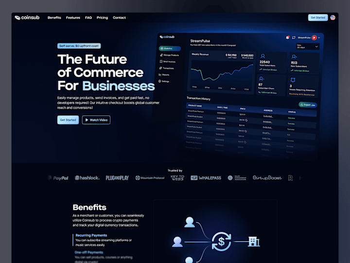 Cover image for Coinsub.io | Crypto Payments Solution