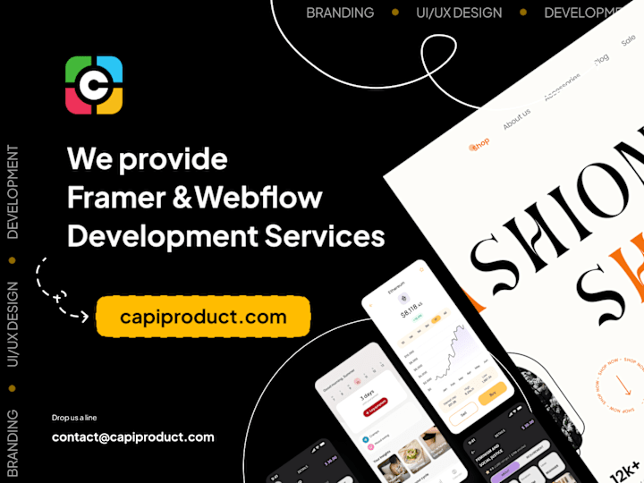 Cover image for Framer & Webflow Development and Design Website