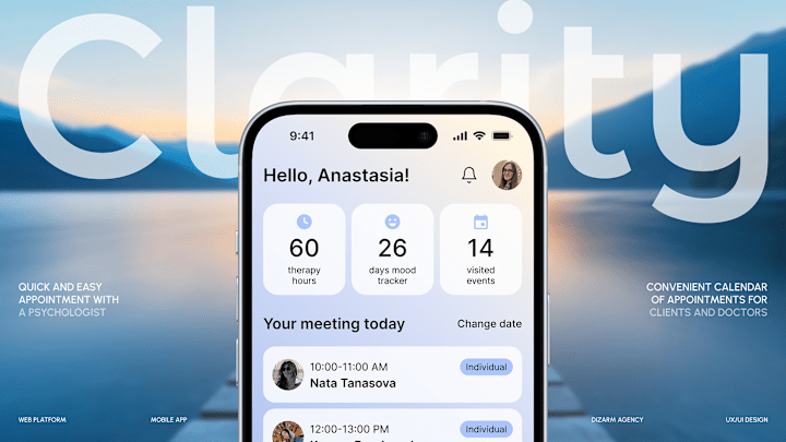 Cover image for MENTAL HEALTH PLATFORM | MOBILE APP | APP DESIGN