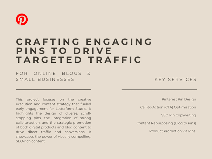 Cover image for Crafting Engaging Pins to Drive Targeted Traffic & Conversions
