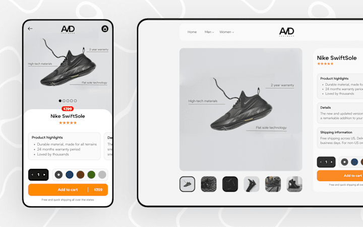 Cover image for A/D Sneakers - Minimal & Dynamic Ecommerce