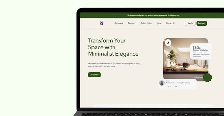Cover image for Building a Calm, Modern Storefront for a 3D Home Decor Brand