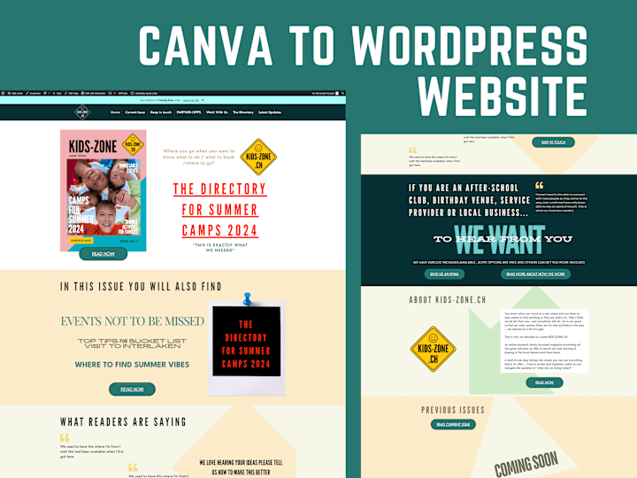 Cover image for Canva Website to WordPress Website