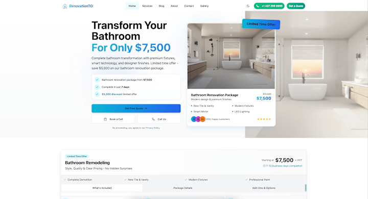 Cover image for RenovationTo Website Design and Development
