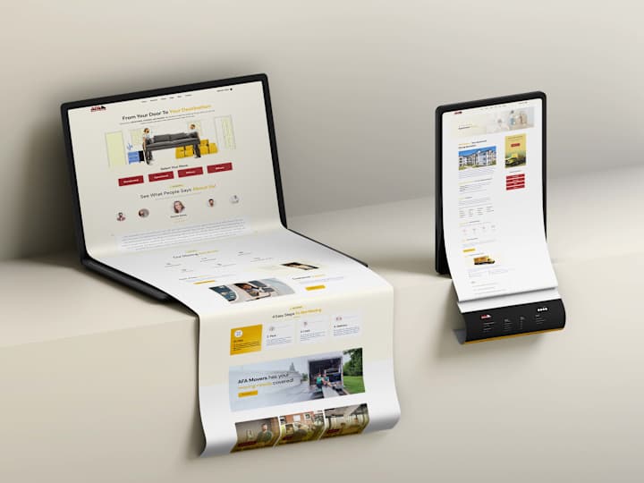 Cover image for AFA Movers Website UI Design