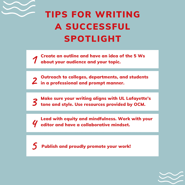 Cover image for Helpful Tips for Writing a Spotlight