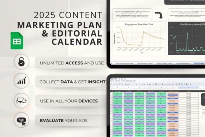 Cover image for Content Marketing Plan & Editorial Calendar for 2025